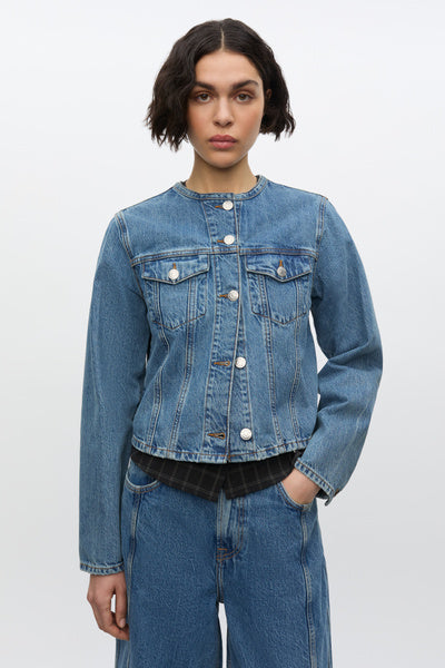 Veste en Jean Sajanie Bleu - Samsoe Samsoe