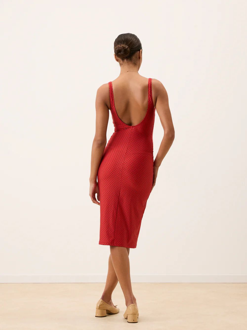 Robe Arielle Plumetis Rouge - Rouje