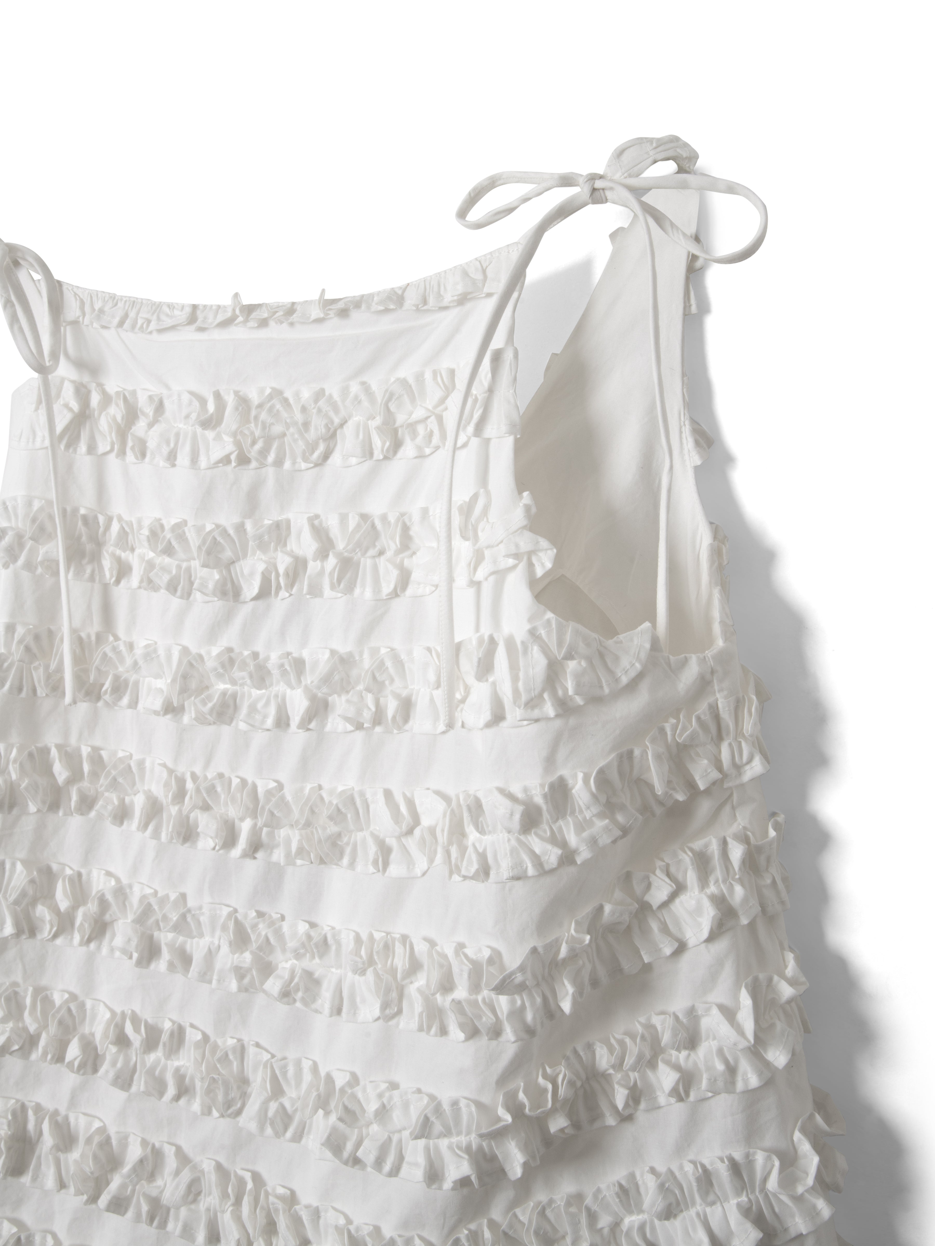 Top Leili Ruffle Blanc - Damson Madder