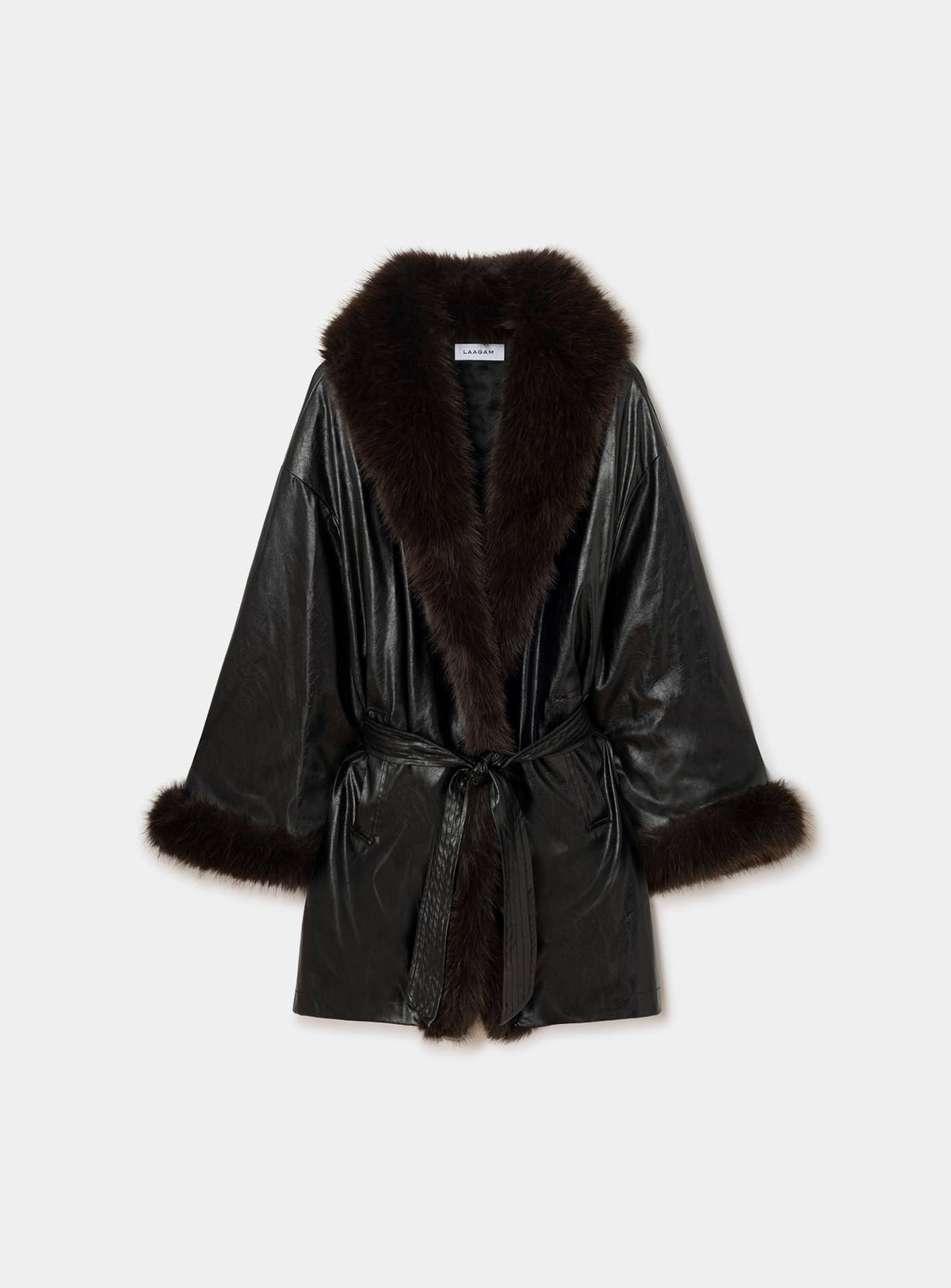 Manteau court Oriane noir Laagam – packshot