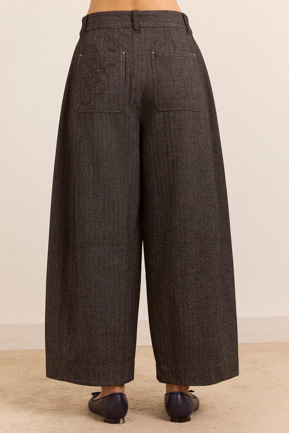 Pantalon Mara à chevrons gris - Damson Madder, photo 8