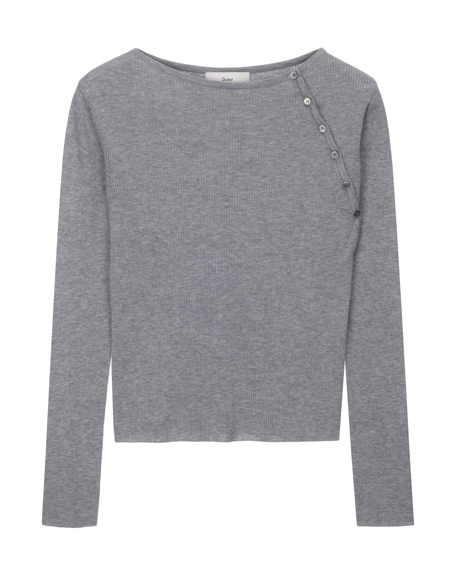 Top en Maille Boutonnée Gris - Dunst