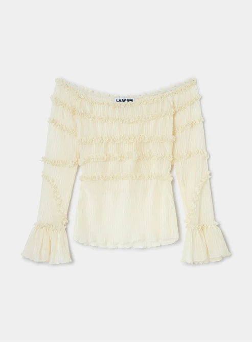 Blouse Texturée Écru Petra - Laagam