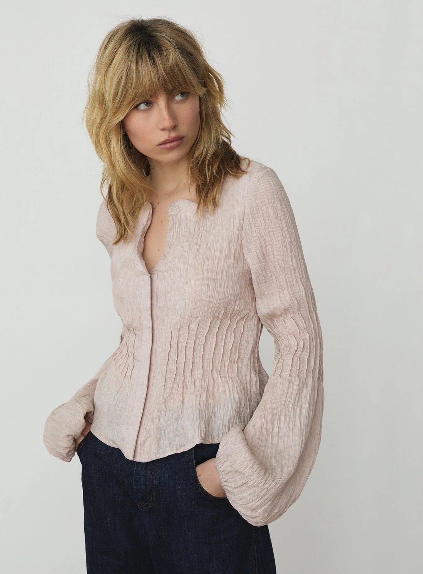 Blouse Dalia Light Pink - Laagam