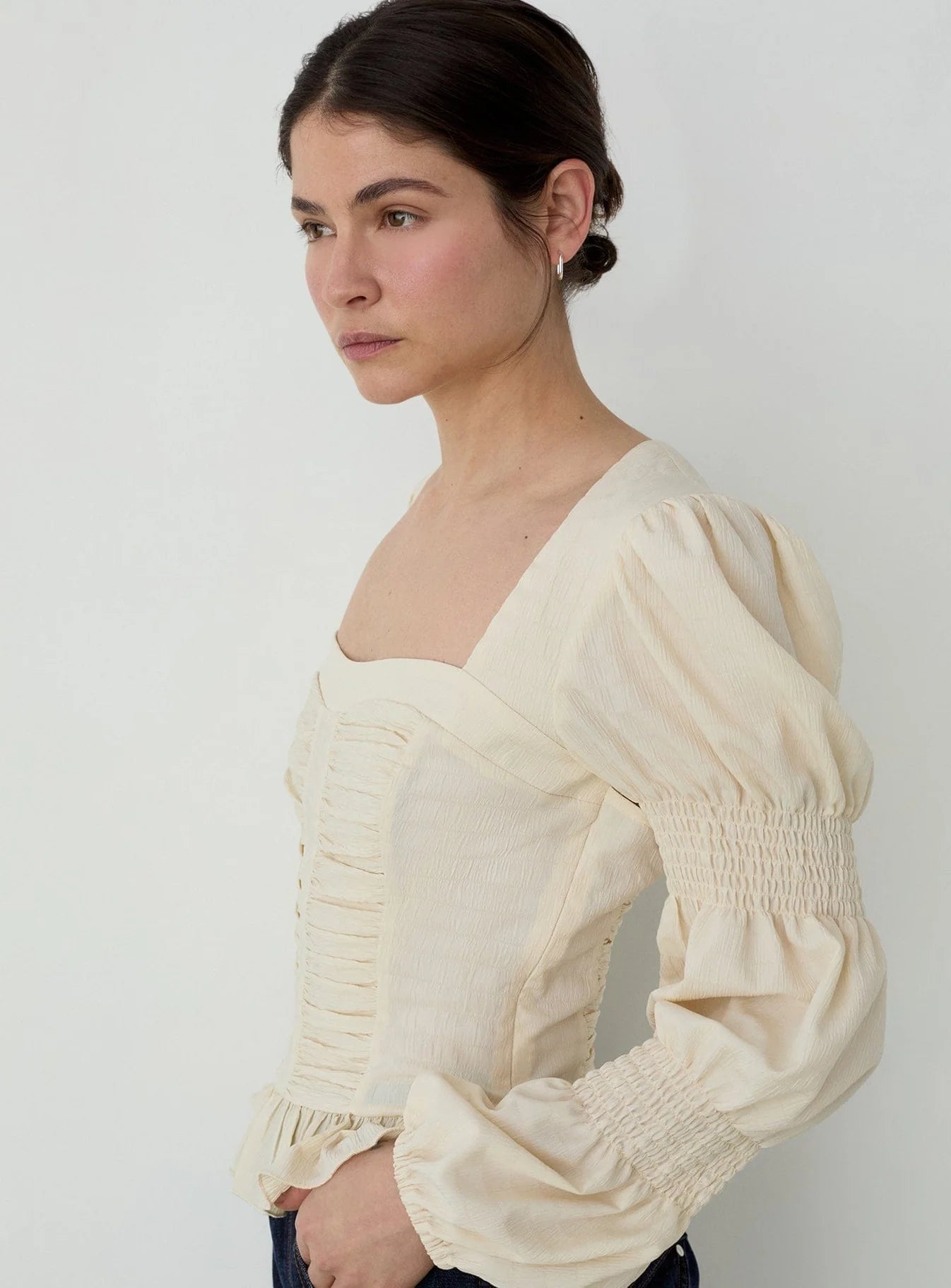 Blouse Mary Texturée Écrue - Laagam