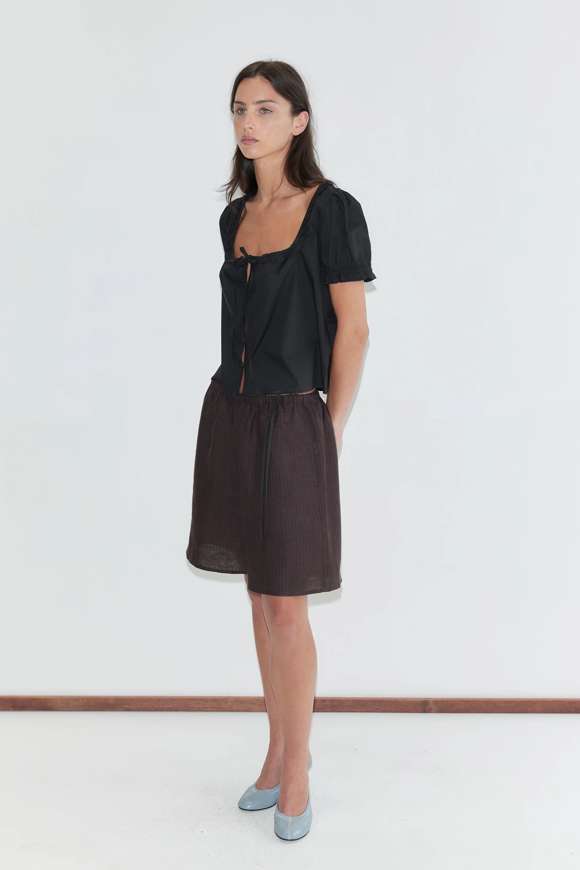 Blouse Coton Noire - Deiji Studio