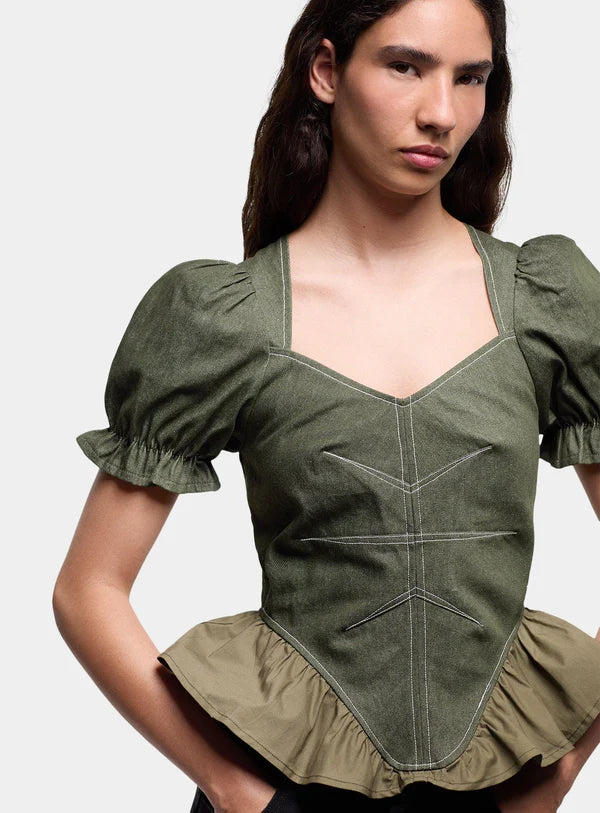 Blouse Khaki Regina - Laagam