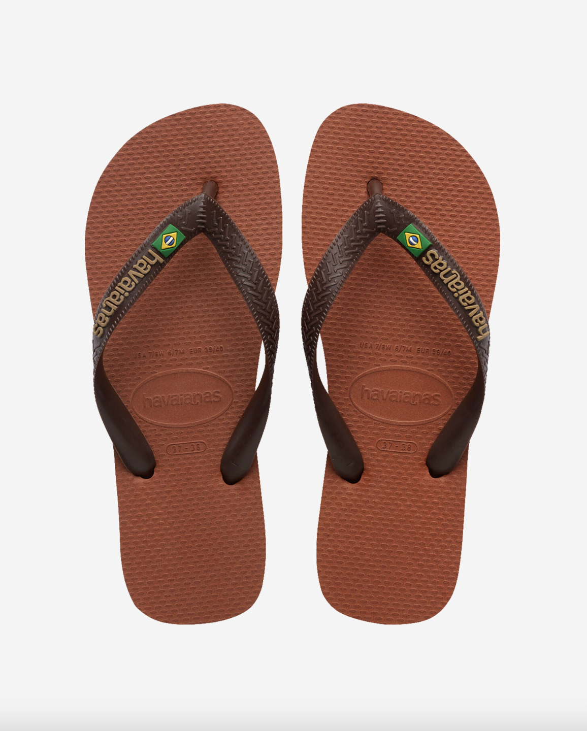 Tongs Brasil Logo Rust Coffee - Havaianas