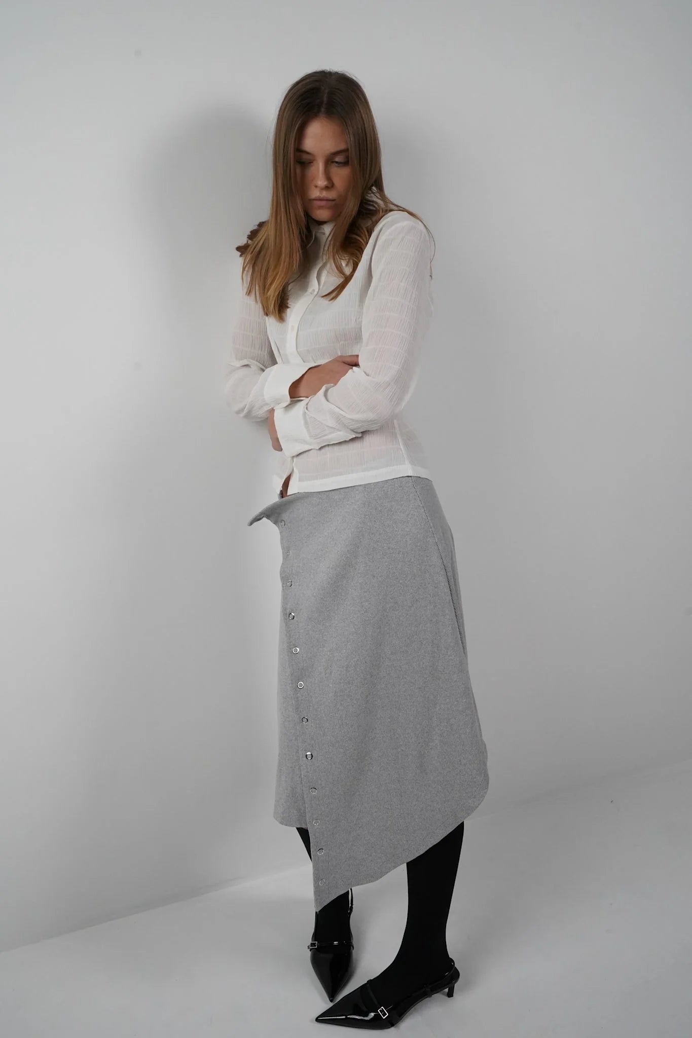 Jupe Pression Darling Gris - Hosbjerg