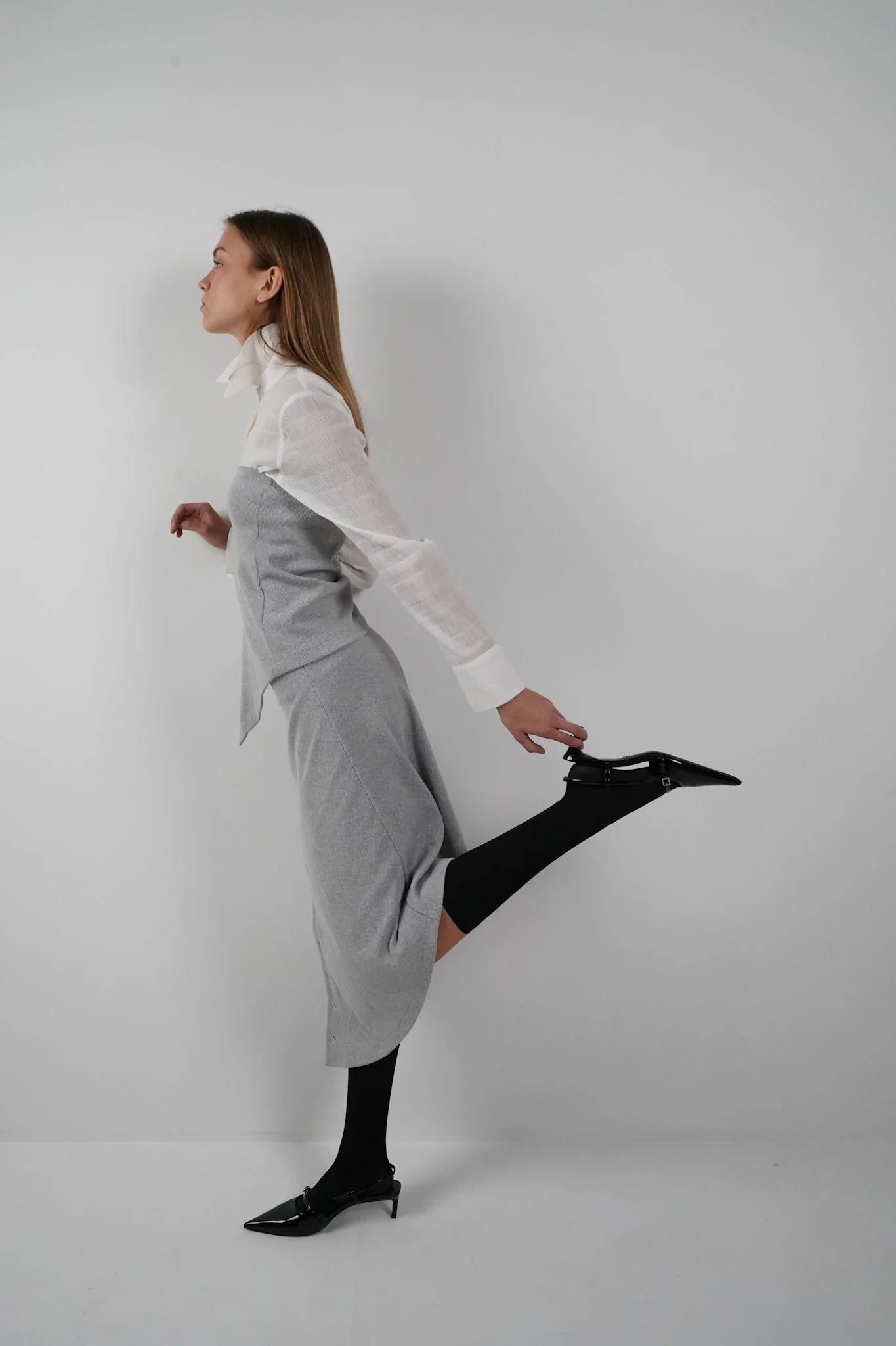 Jupe Pression Darling Gris - Hosbjerg