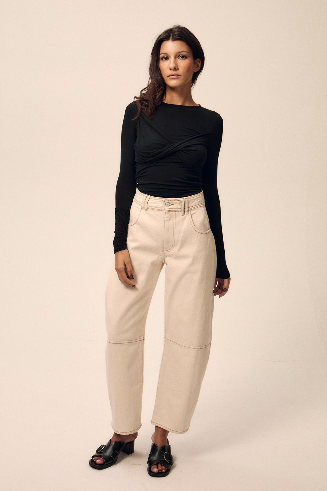 Top Drapé Elie Noir - Nitah