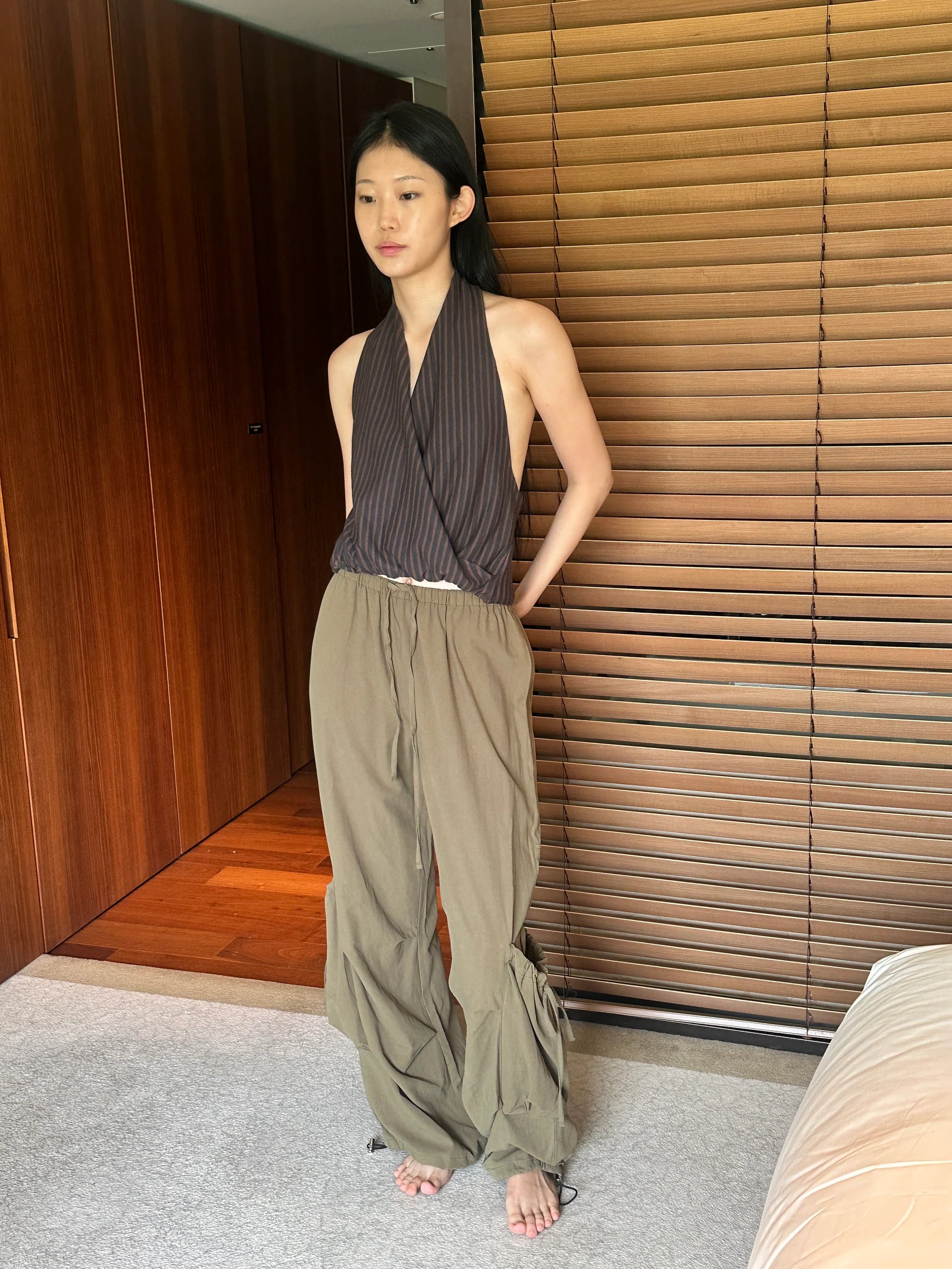 Pantalon Cargo Drawcord - Deiji Studio
