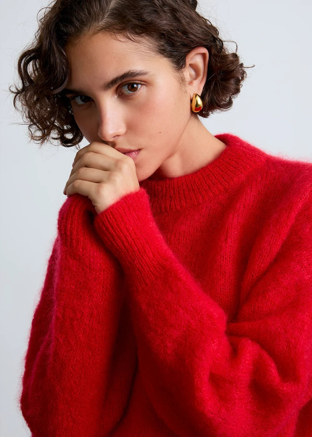 Pull Mohair Jane Rouge - Surprise