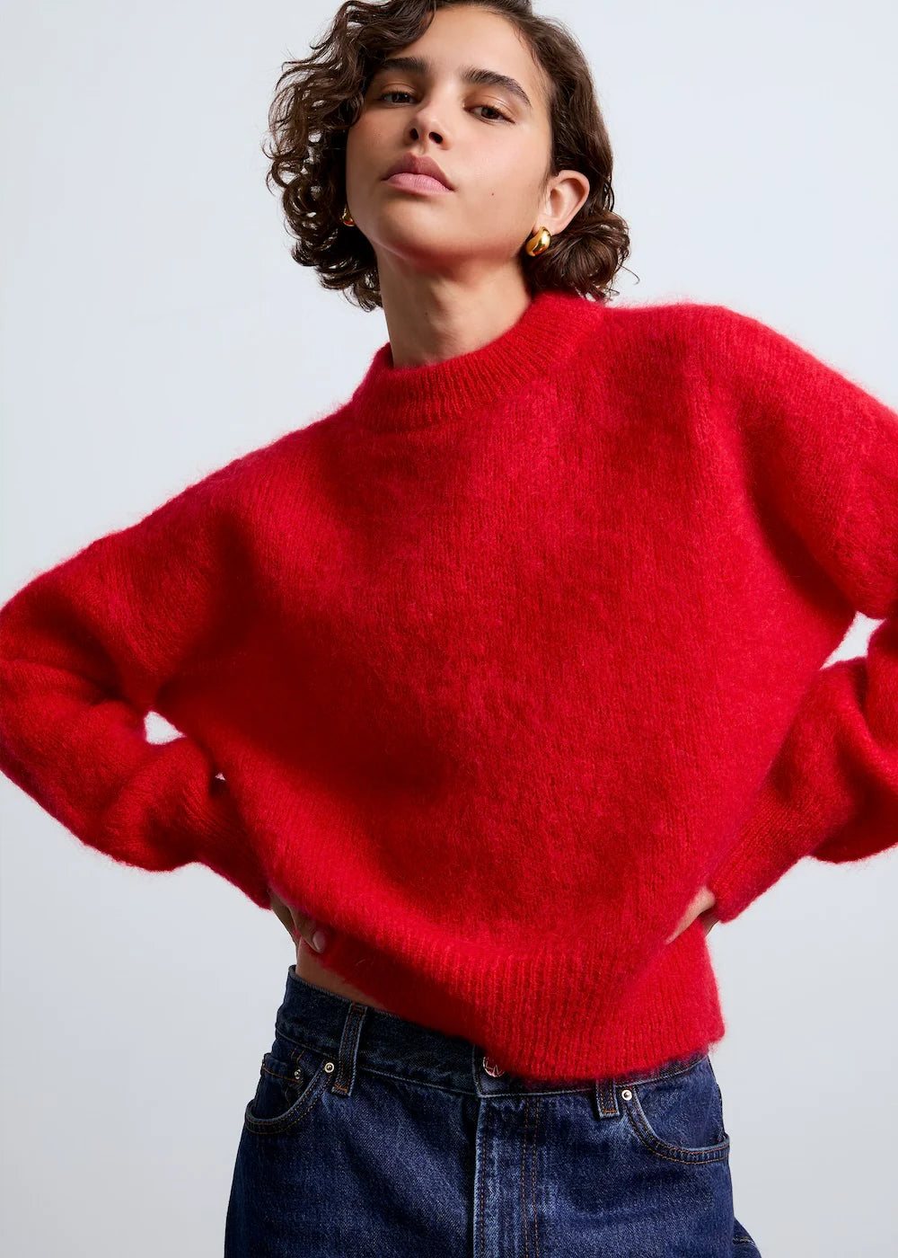 Pull Mohair Jane Rouge - Surprise