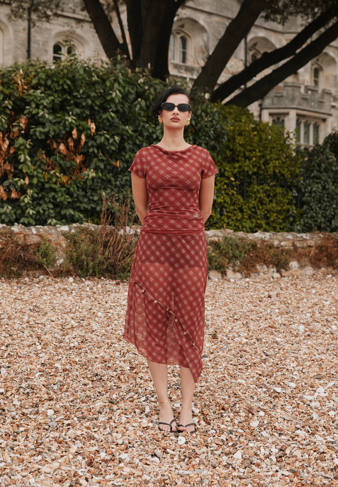 Jupe en Mesh Retro Check - House of Sunny