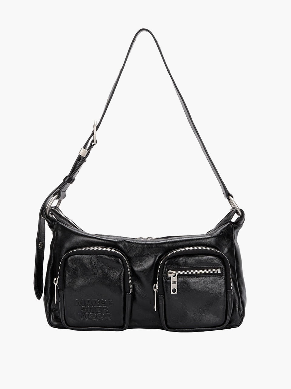 Sac Outpocket Hobo Black Glossy - Marge Sherwood