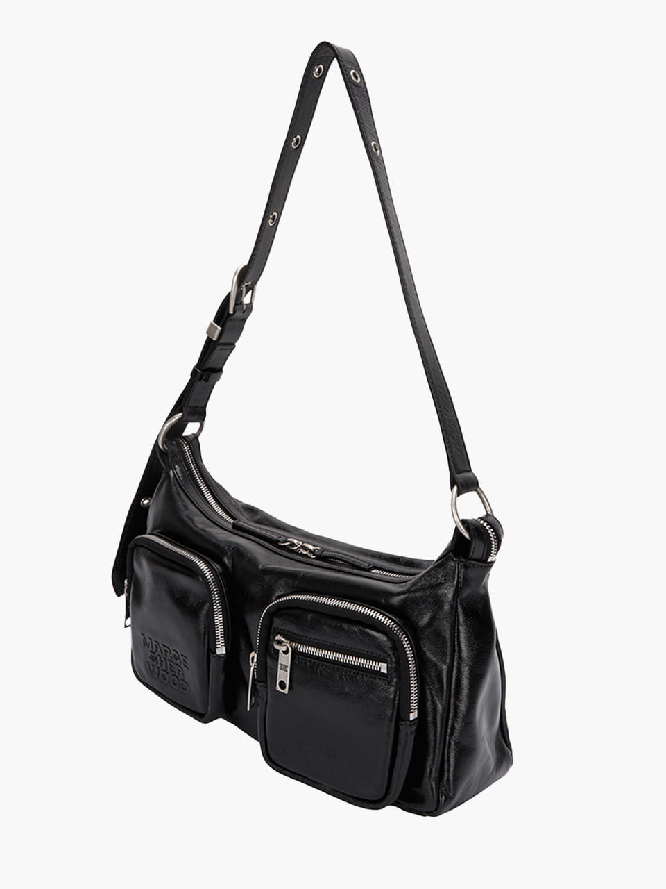 Sac Outpocket Hobo Black Glossy - Marge Sherwood