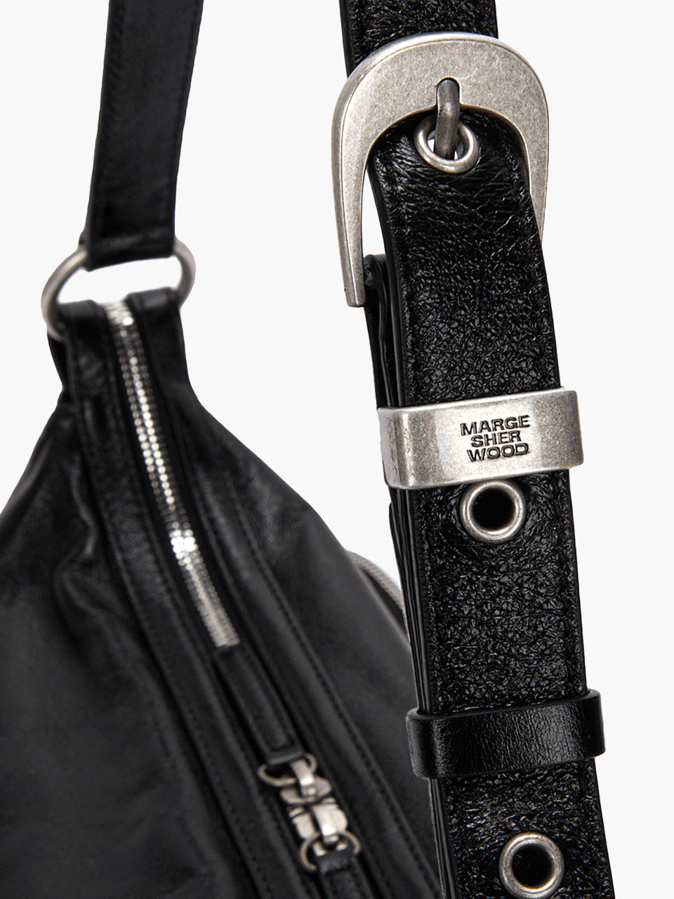 Sac Outpocket Hobo Black Glossy - Marge Sherwood