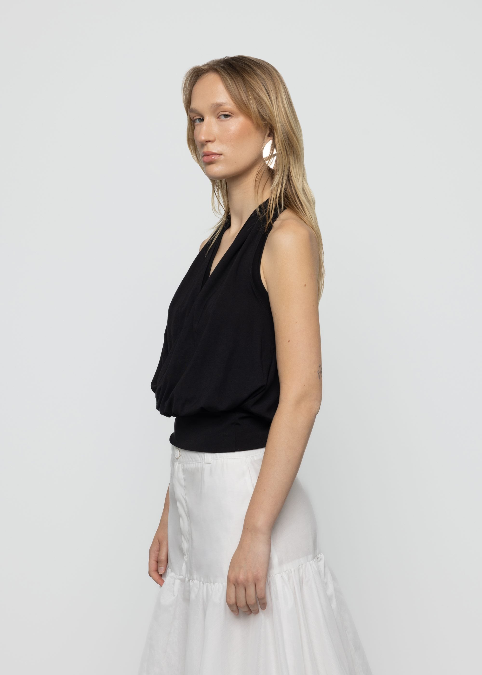 Top Drapé Noir - Esthé