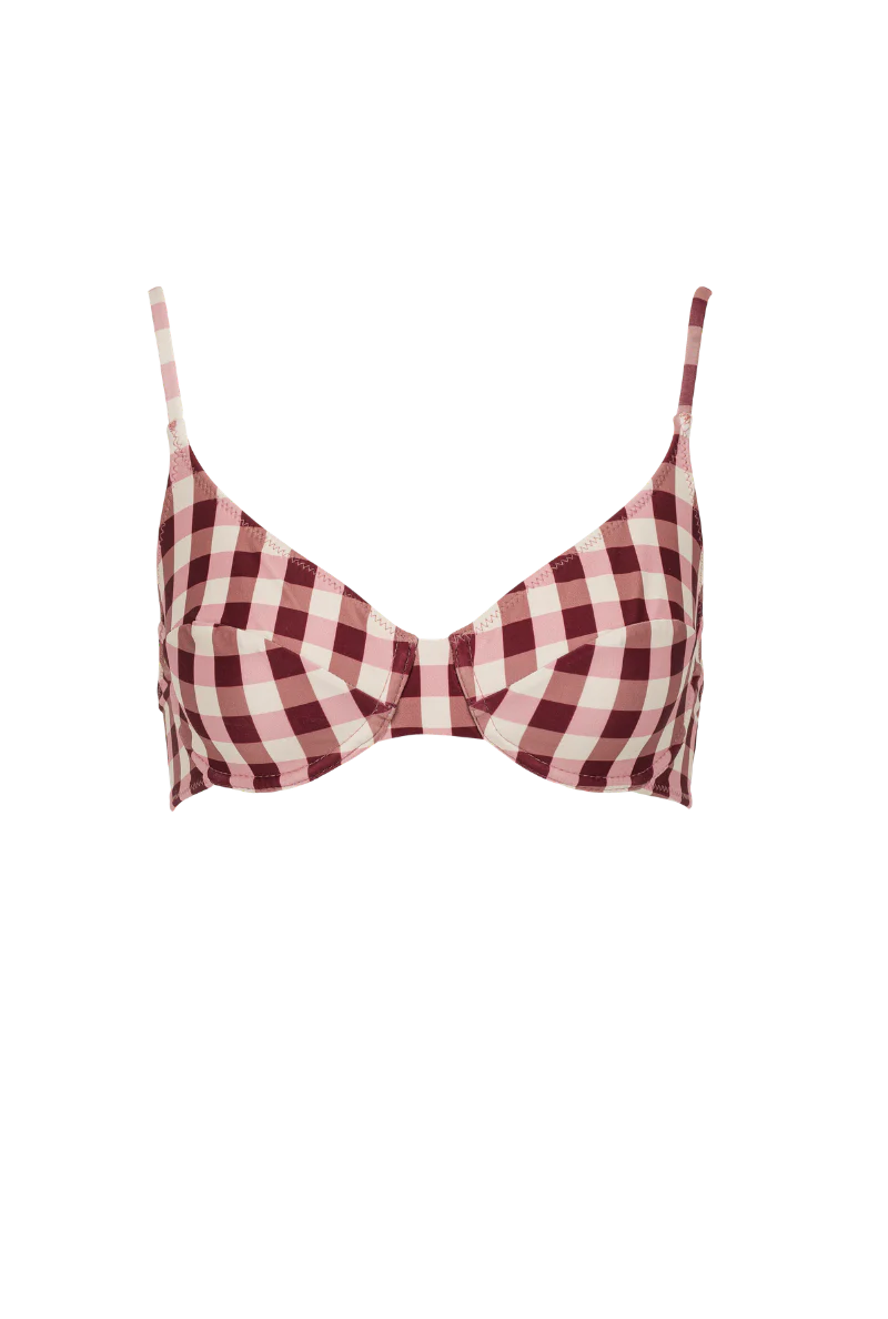 Top Armaturé Mona Vichy Rose - Nénés