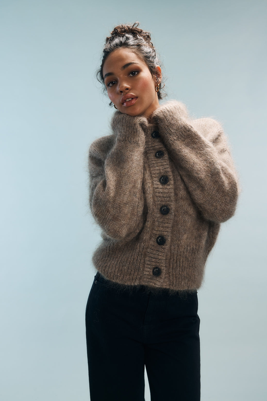 Gilet Marly Marron Chiné - Nitah