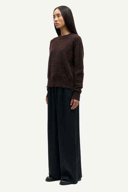 Pull Anour Laine Alpaga Marron - Samsoe Samoe