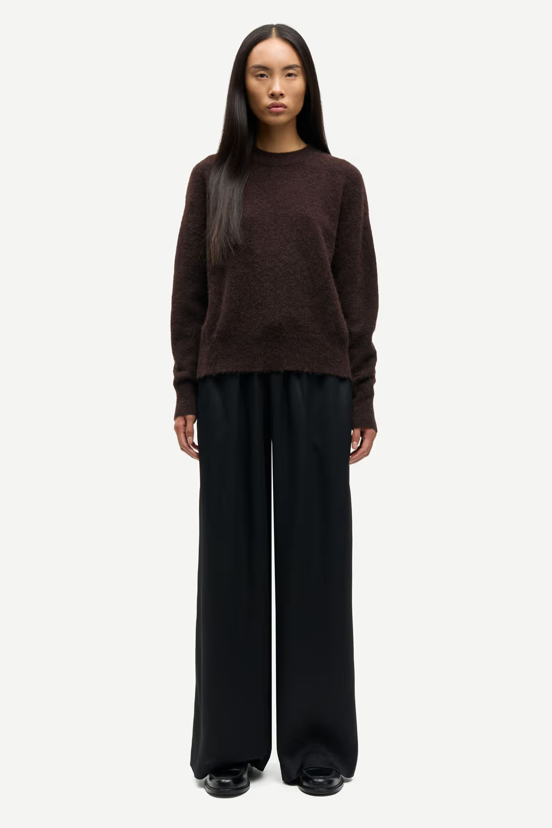 Pull Anour Laine Alpaga Marron - Samsoe Samoe