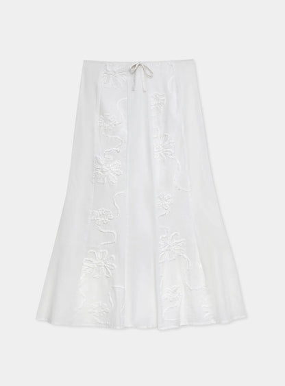 Jupe Midi Blanche Lila - Laagam