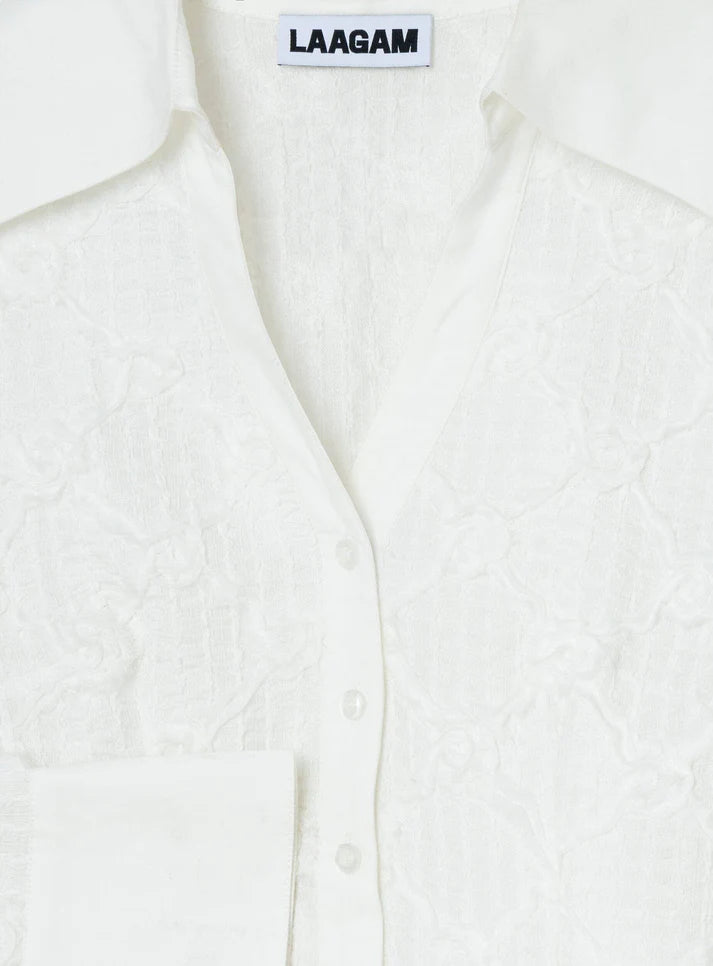 Chemise Blanche Texturée Sally - Laagam