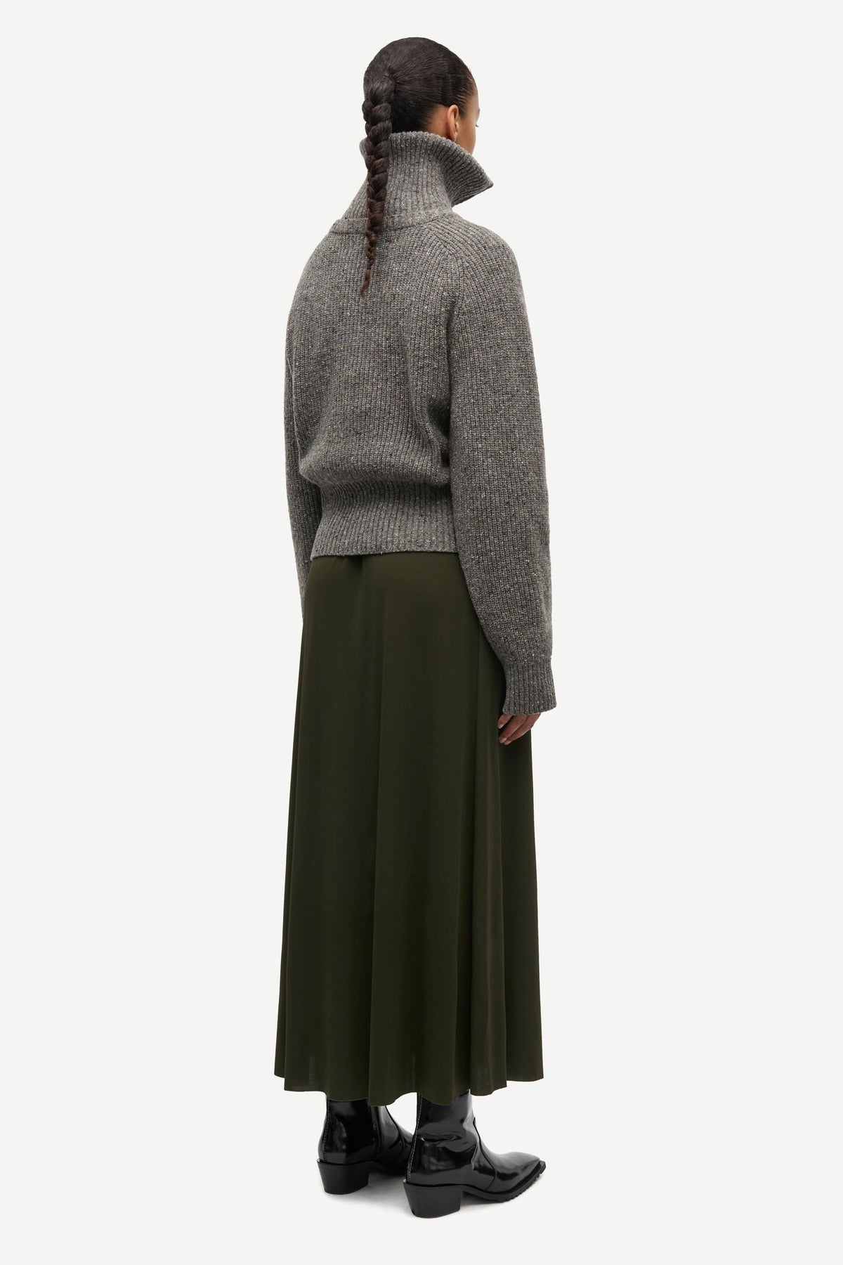 Pull zippé Saamandy gris - Samsoe Samsoe, photo 3