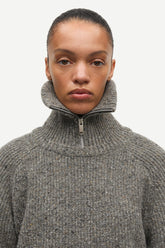 Pull zippé Saamandy gris - Samsoe Samsoe, photo 2