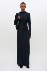 Robe Longue Saandressa Bleu Marine - Samsoe Samsoe