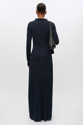 Robe Longue Saandressa Bleu Marine - Samsoe Samsoe