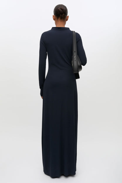 Robe Longue Saandressa Bleu Marine - Samsoe Samsoe