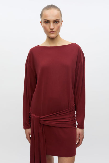 Robe Courte Sasue Bordeaux - Samsoe Samsoe