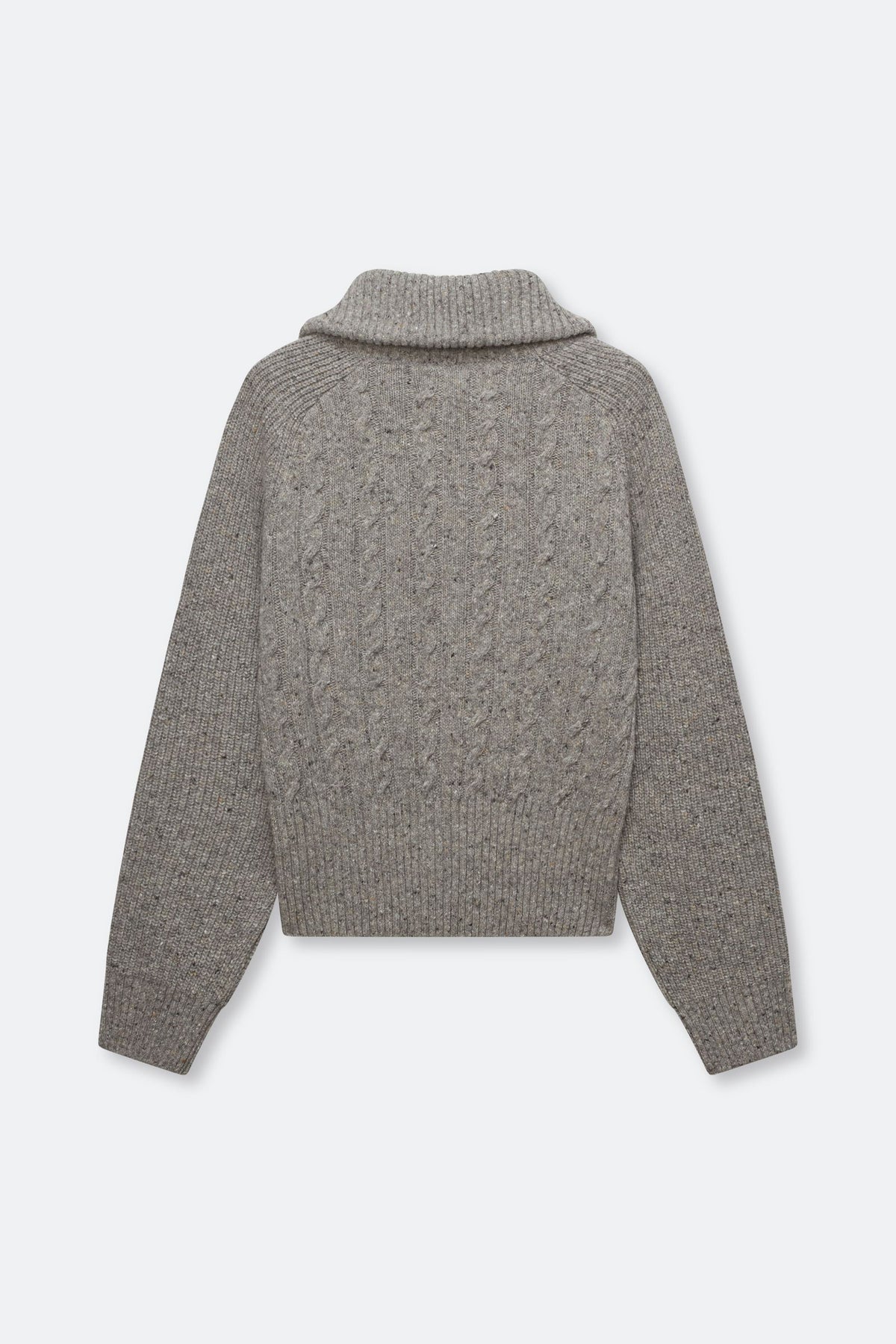 Pull Torsadé Col Montant Saamandy Gris Chiné - Samsoe Samsoe