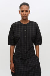 Blouse à Carreaux Satall Noire - Samsoe Samsoe