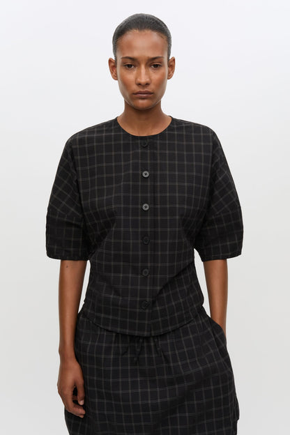 Blouse à Carreaux Satall Noire - Samsoe Samsoe