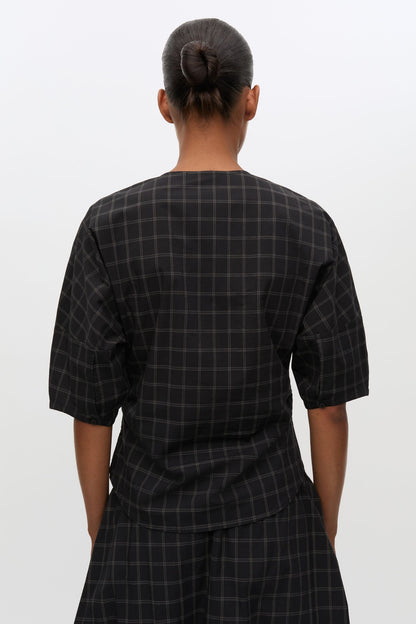 Blouse à Carreaux Satall Noire - Samsoe Samsoe