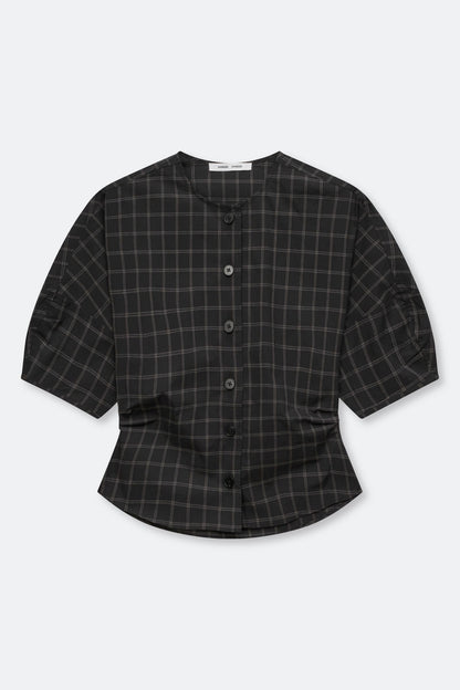 Blouse à Carreaux Satall Noire - Samsoe Samsoe