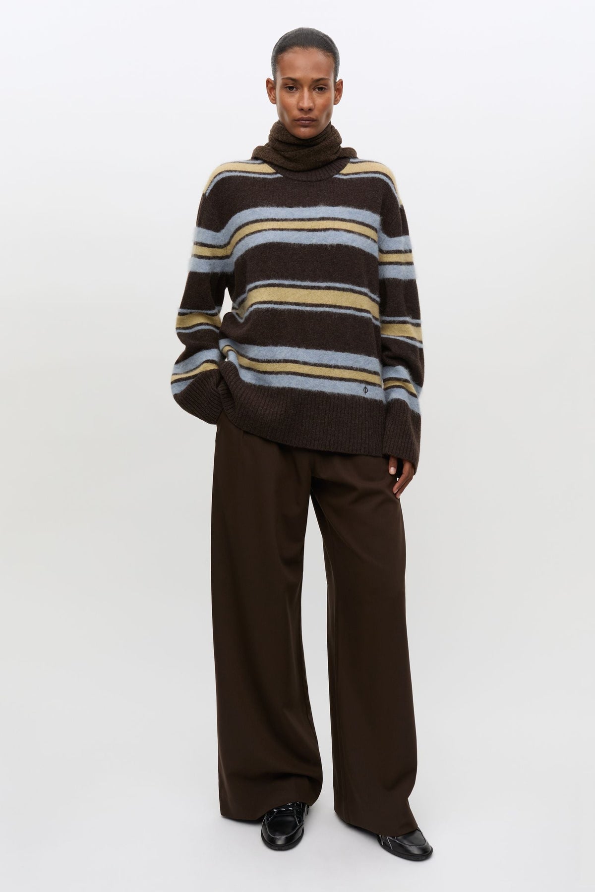 Pull Rayé Sarut Marron - Samsoe Samsoe