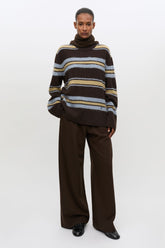 Pull Rayé Sarut Marron - Samsoe Samsoe