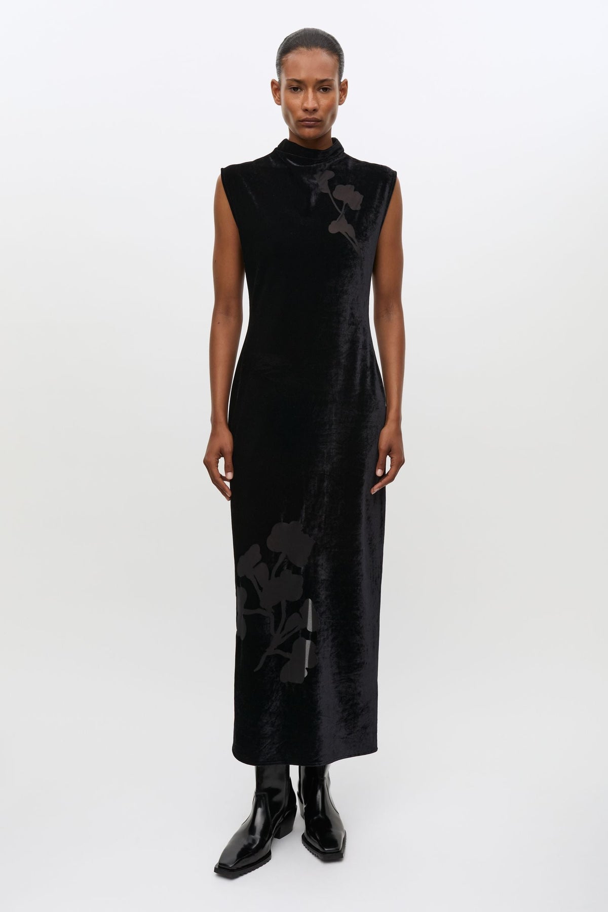Robe Longue Sakalani Noire Fleurie - Samsoe Samsoe
