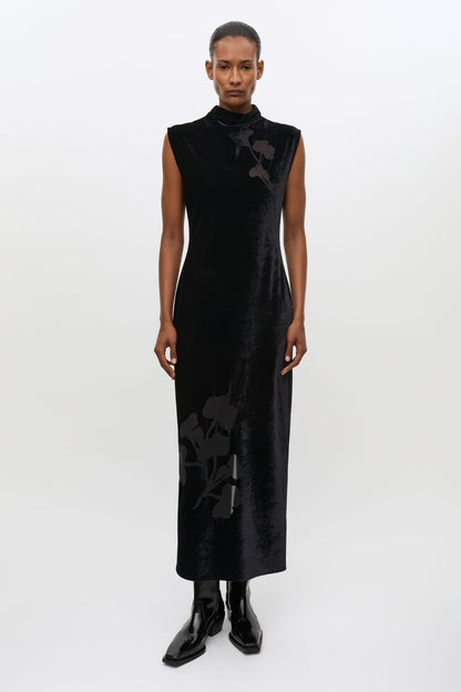 Robe Longue Sakalani Noire Fleurie - Samsoe Samsoe
