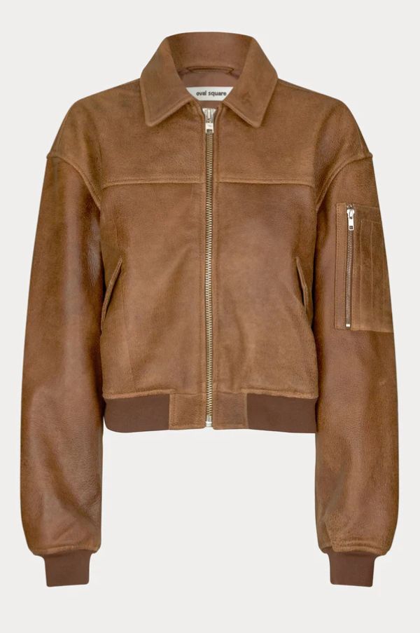 Blouson Aviateur en Cuir - Oval Square