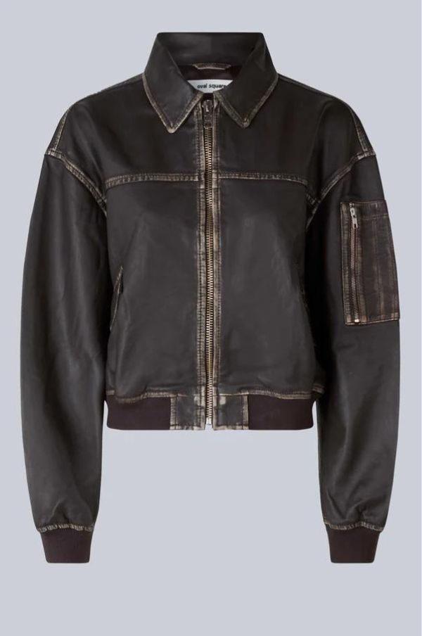 Bomber en Cuir - Oval Square