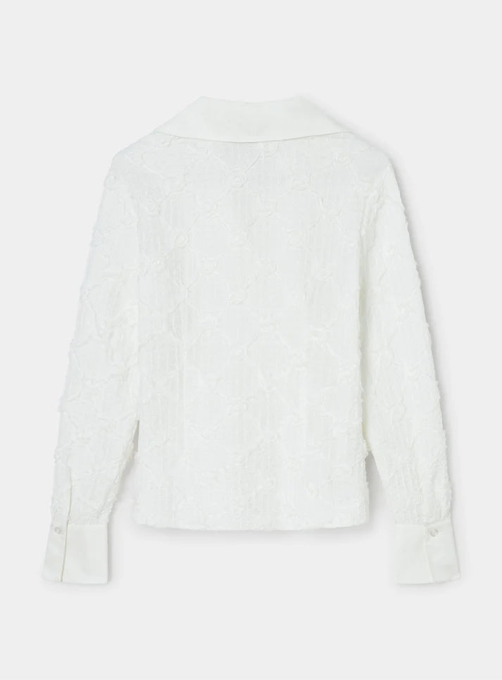 Chemise Blanche Texturée Sally - Laagam