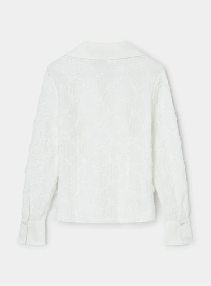 Chemise Blanche Texturée Sally - Laagam