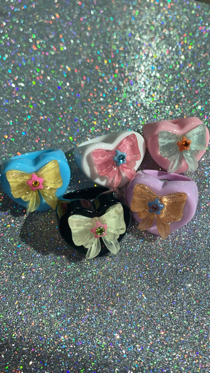 Bague noeud papillon Bow peep - Notte