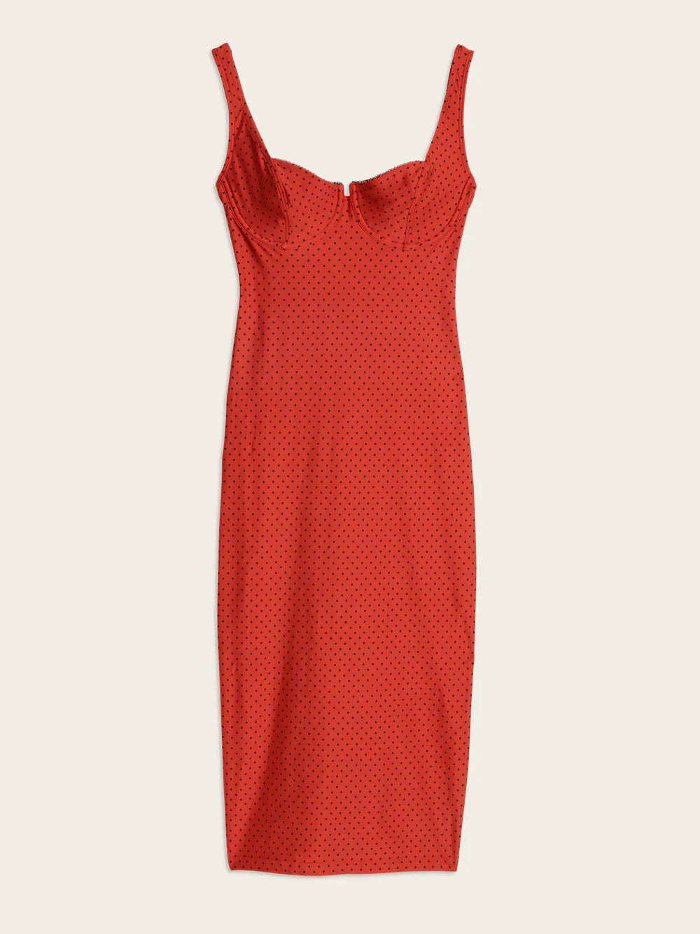 Robe Arielle Plumetis Rouge - Rouje